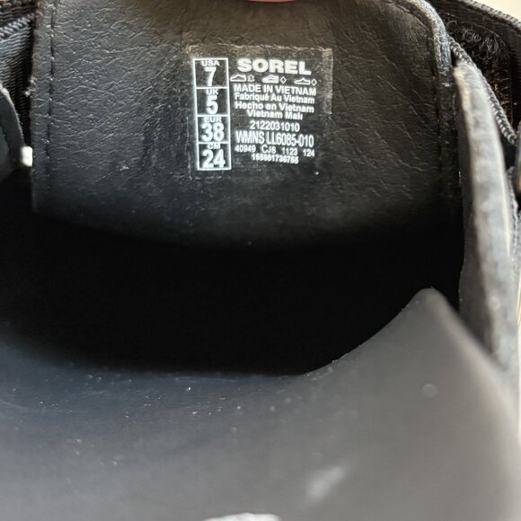 Sorel Viibe Clogs Leather Slip On Mules Black Size 7 NEW - Picture 8 of 8